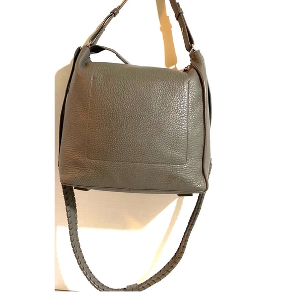 Allsants Elegant Gray Leather Shoulder Bag - Picture 2 of 10